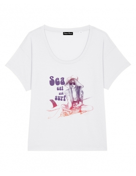 T-shirt Sea Surf Cat