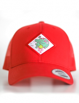 Casquette Trucker croco rouge