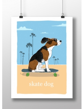 Affiche Skate Dog
