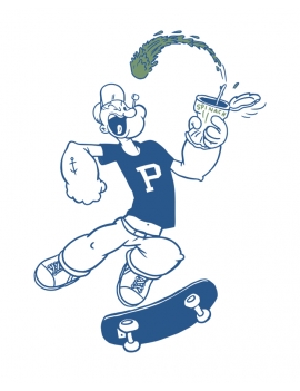 T-shirt Popeye Skateur