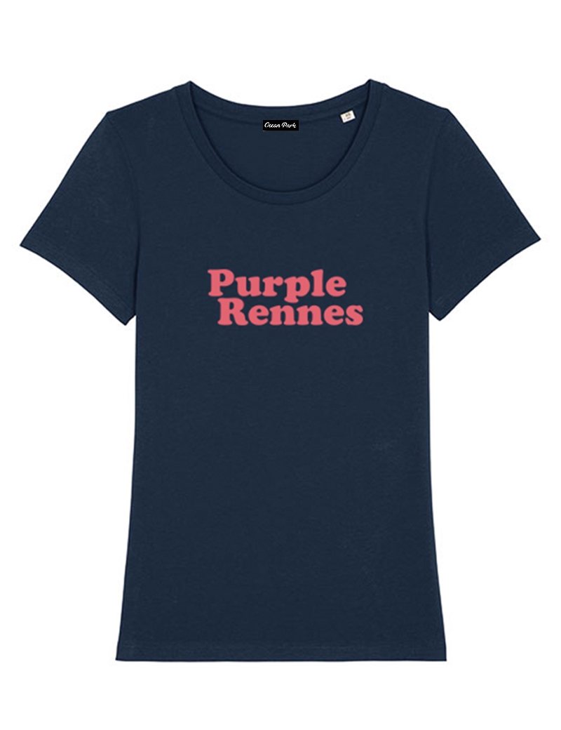 t-shirt purple rennes navy femme