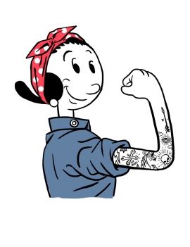 T-Shirt femme olive  oyl Garage