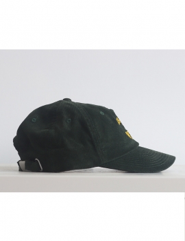 Casquette velour verte