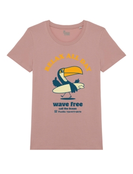 T-shirt Toucan Rose pâle femme