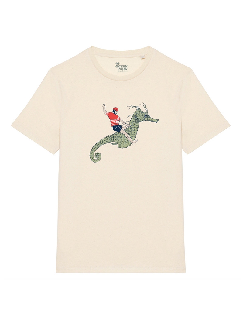 T-shirt Hippocampe Beige homme