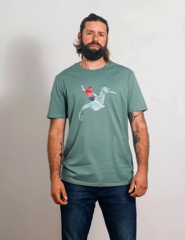 T-shirt Hippocampe Vert homme