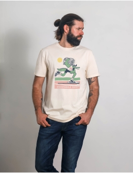 T-shirt Crocodile Dandy blanc cassé homme