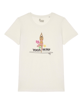 T-shirt Yoga Surf ivoire femme