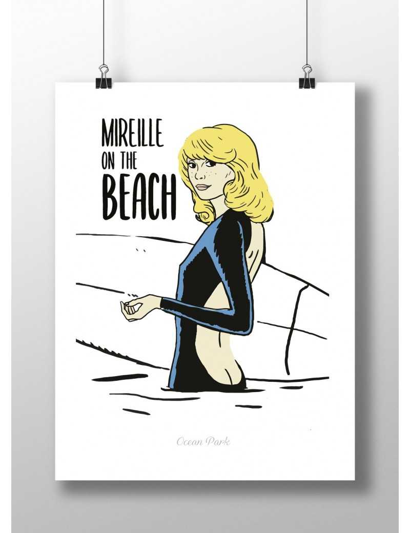 Affiche Mireille à la plage