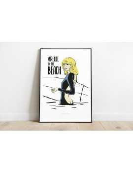 Affiche Mireille à la plage